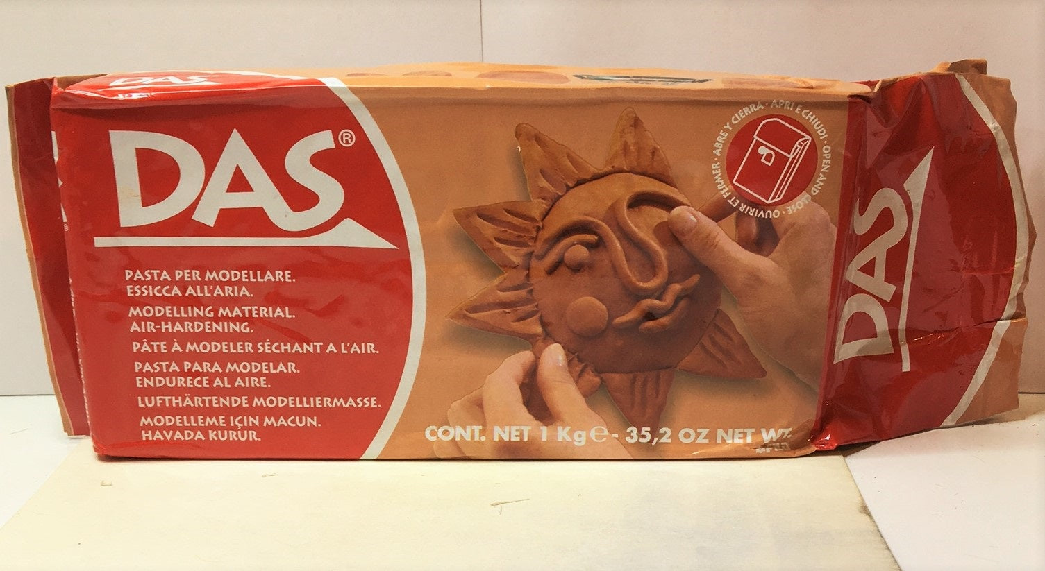 DAS AIR DRYING MODELLING CRAFT CLAY -TERRACOTTA/WHITE