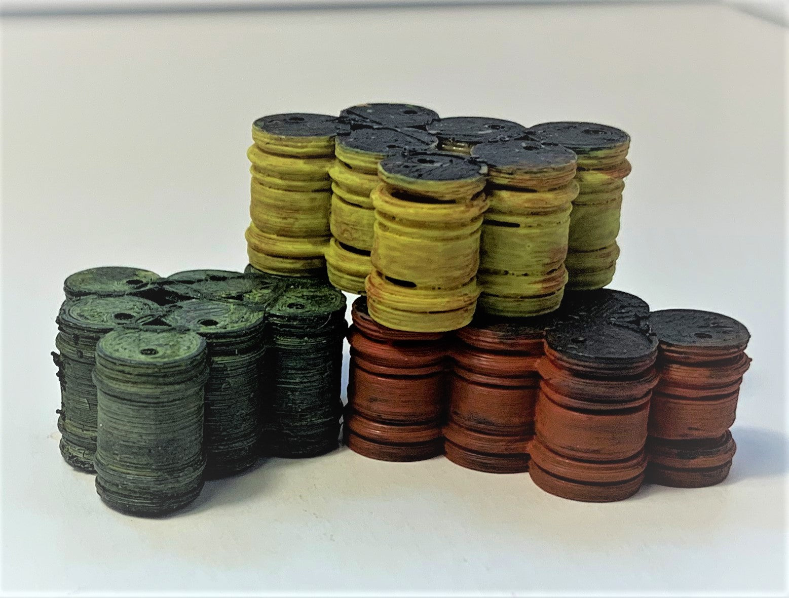 USED OIL DRUMS 3D PRINTED N GAUGE