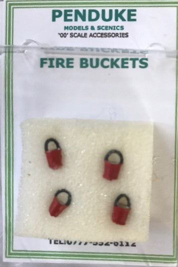 FIRE BUCKETS X 4 - 00 SCALE