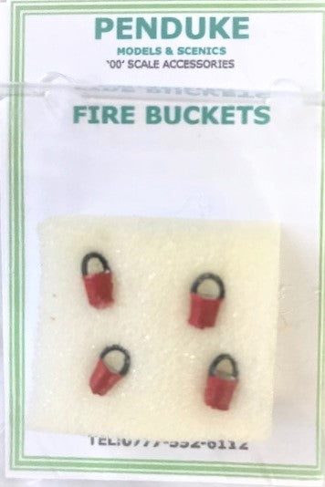 FIRE BUCKETS X 4 - 00 SCALE