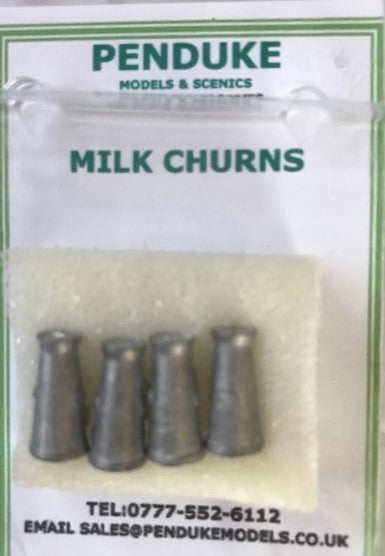 MILK CHURNS X 4 OO SCALE