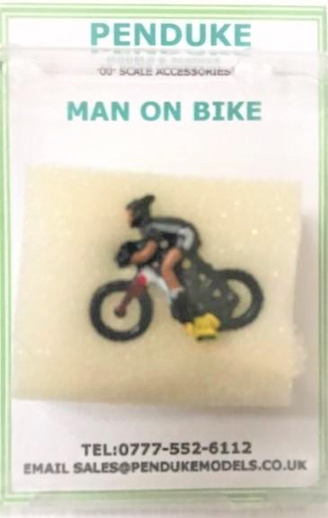 MAN ON BIKE OO SCALE