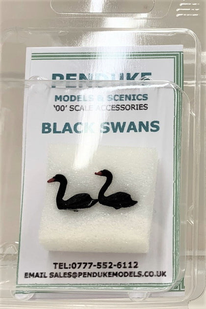 SWANS BLACK SWIMMING X 2 00 SCALE